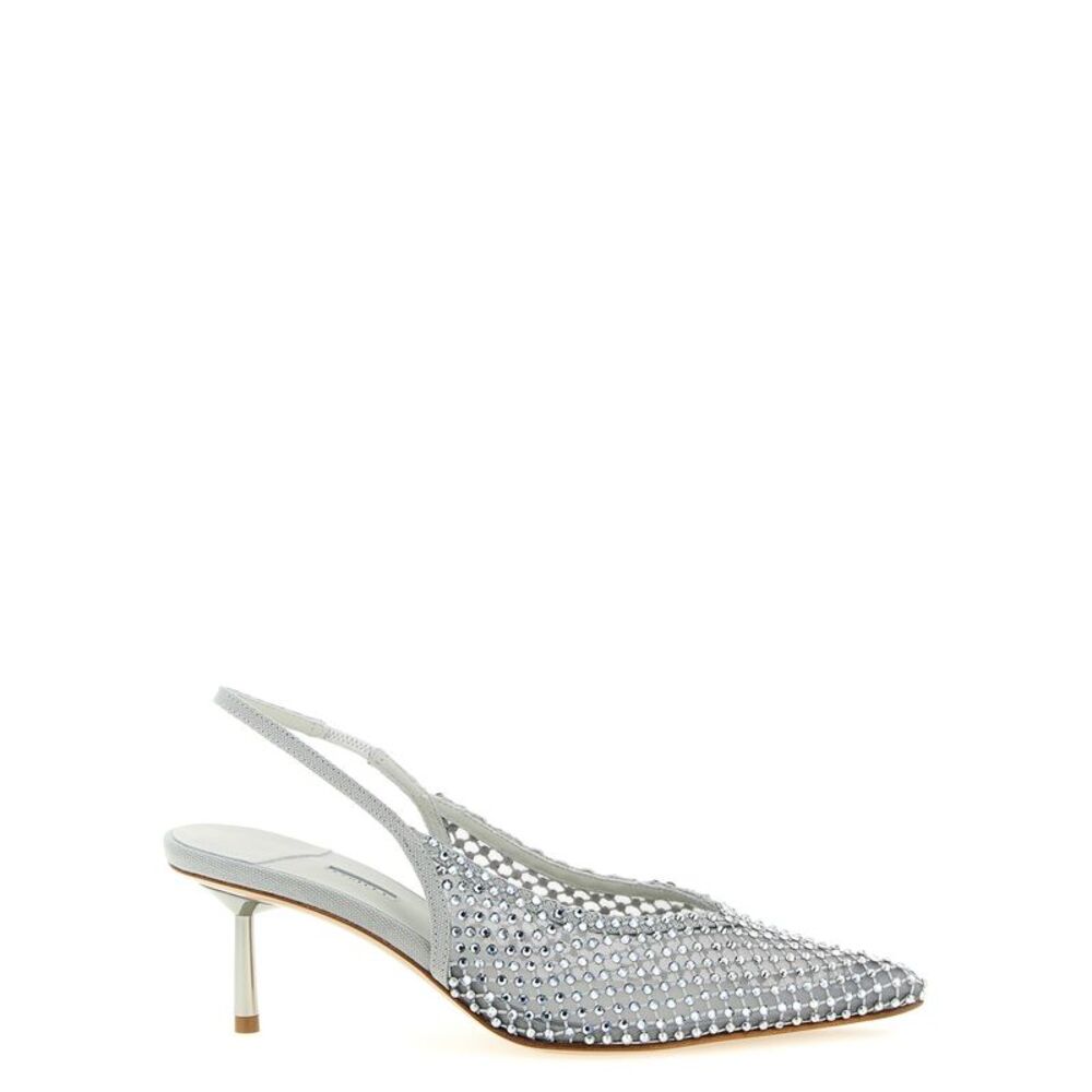 LE SILLA Gray Polyester Mid Heel Women's Pumps